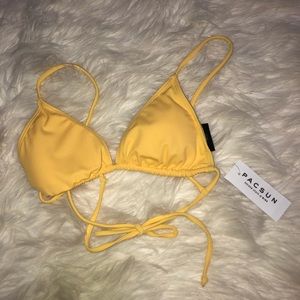 Pacsun Yellow Triangle Bikini Top